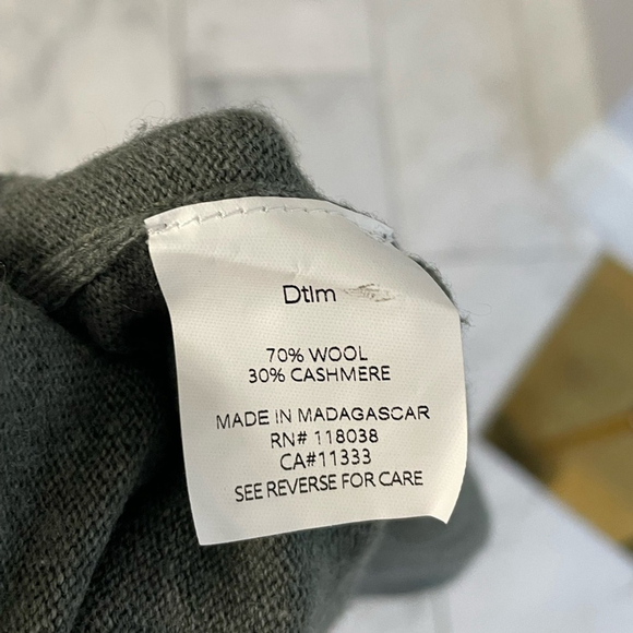 DTLM ❤️ Repeat Gray open front long sleeve Cashmere Wool blend cardigan sz Small - Picture 5 of 5